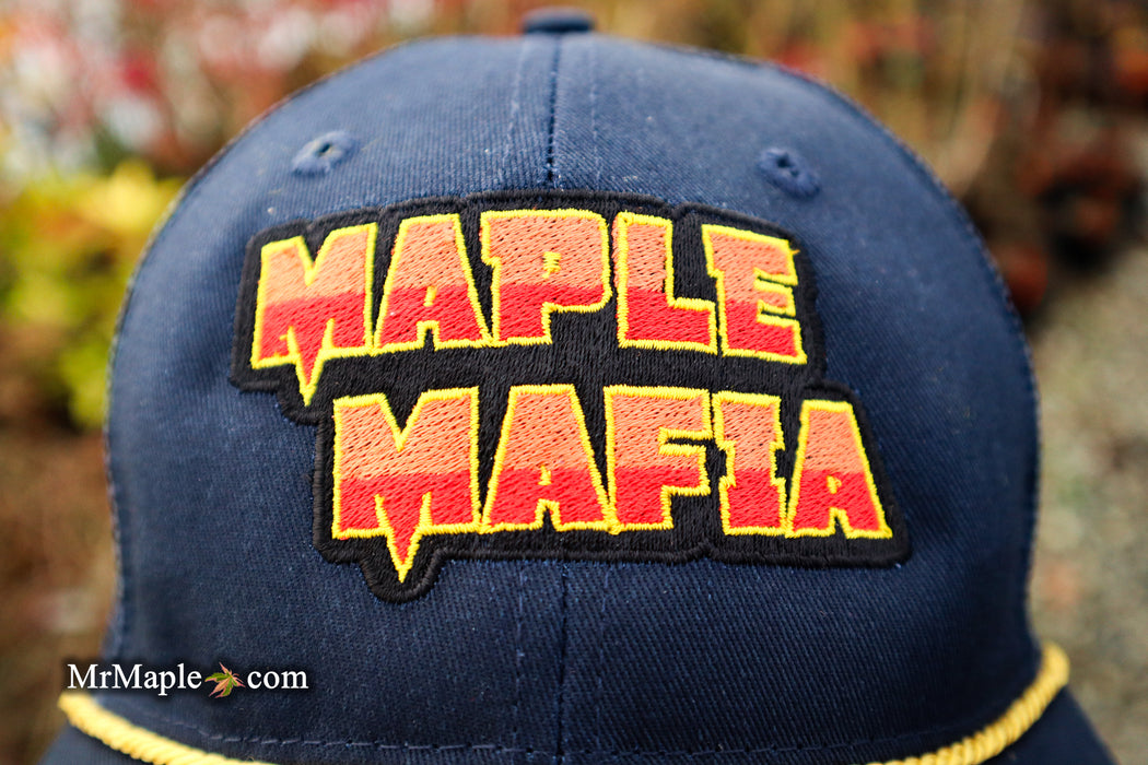 Hat - 'Maple Mafia' | Oak Leaf Captain Trucker | MrMaple Hat - Navy & Ornamental