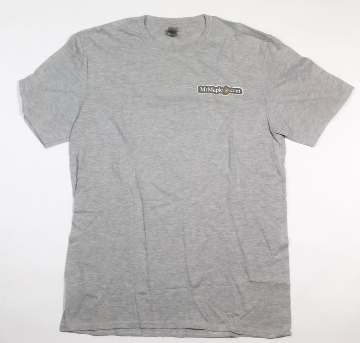 T-Shirt - 'MrMaple.com' - Light Grey & White Wording