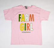 - T-Shirt - 'Farm Girl' - Pink Green & Yellow & Terracota Wording - Mr Maple │ Buy Japanese Maple Trees