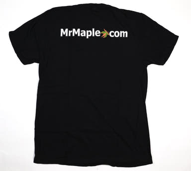 - T-Shirt - 'MrMaple.com' - Black & White Wording - Mr Maple │ Buy Japanese Maple Trees