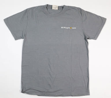 - T-Shirt - 'MrMaple.com' - Dark Grey & White Wording - Mr Maple │ Buy Japanese Maple Trees