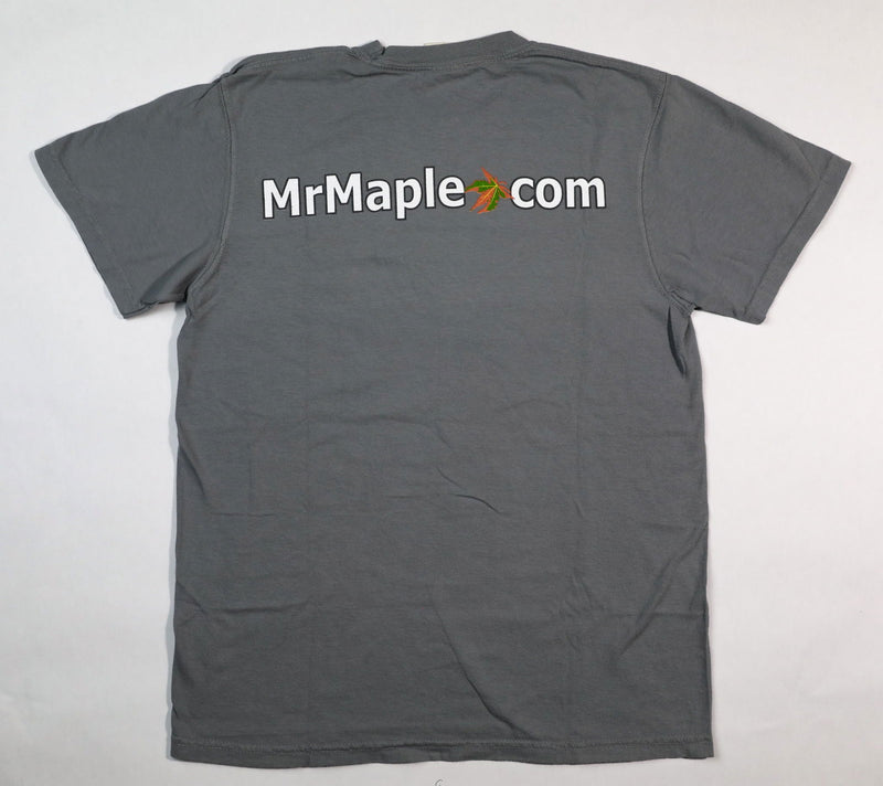- T-Shirt - 'MrMaple.com' - Dark Grey & White Wording - Mr Maple │ Buy Japanese Maple Trees