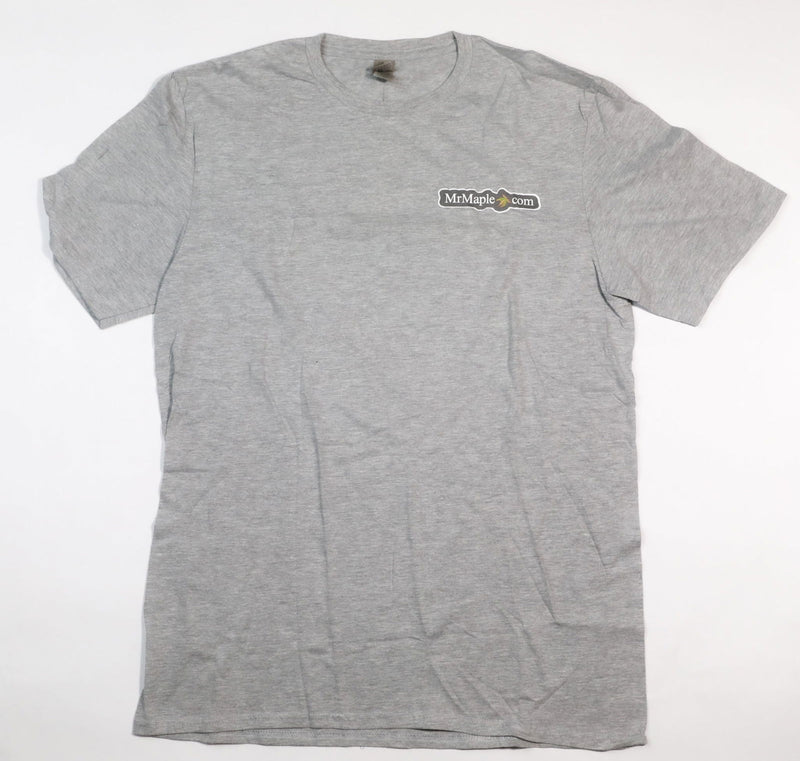 - T-Shirt - 'MrMaple.com' - Light Grey & White Wording - Mr Maple │ Buy Japanese Maple Trees