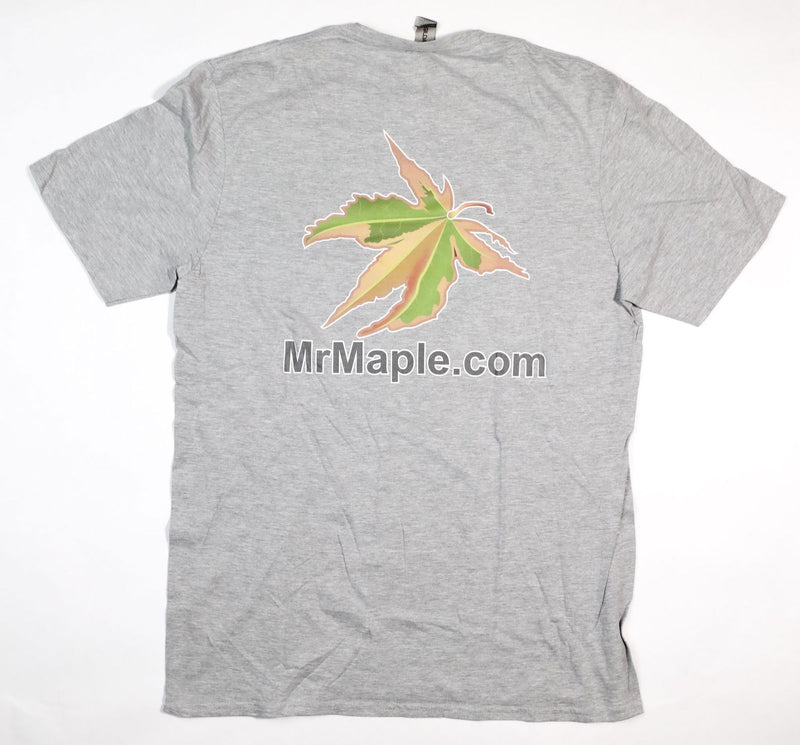 - T-Shirt - 'MrMaple.com' - Light Grey & White Wording - Mr Maple │ Buy Japanese Maple Trees